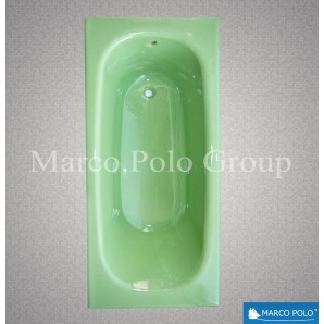 Ванна чугунная MARCO POLO 1500x700x420мм, без ручек, с ножками в комплекте, цвет: EG (природный зелёный)