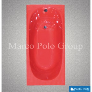 Ванна чугунная MARCO POLO 1500x700x420мм, без ручек, с ножками в комплекте, цвет: MR (матовый красный)